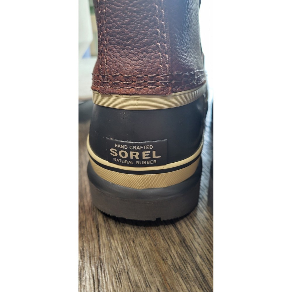 Sorel Caribou Men's Waterproof Winter Boots Size 9 Tobacco Brown Rated -40F New - Picture 9 of 16